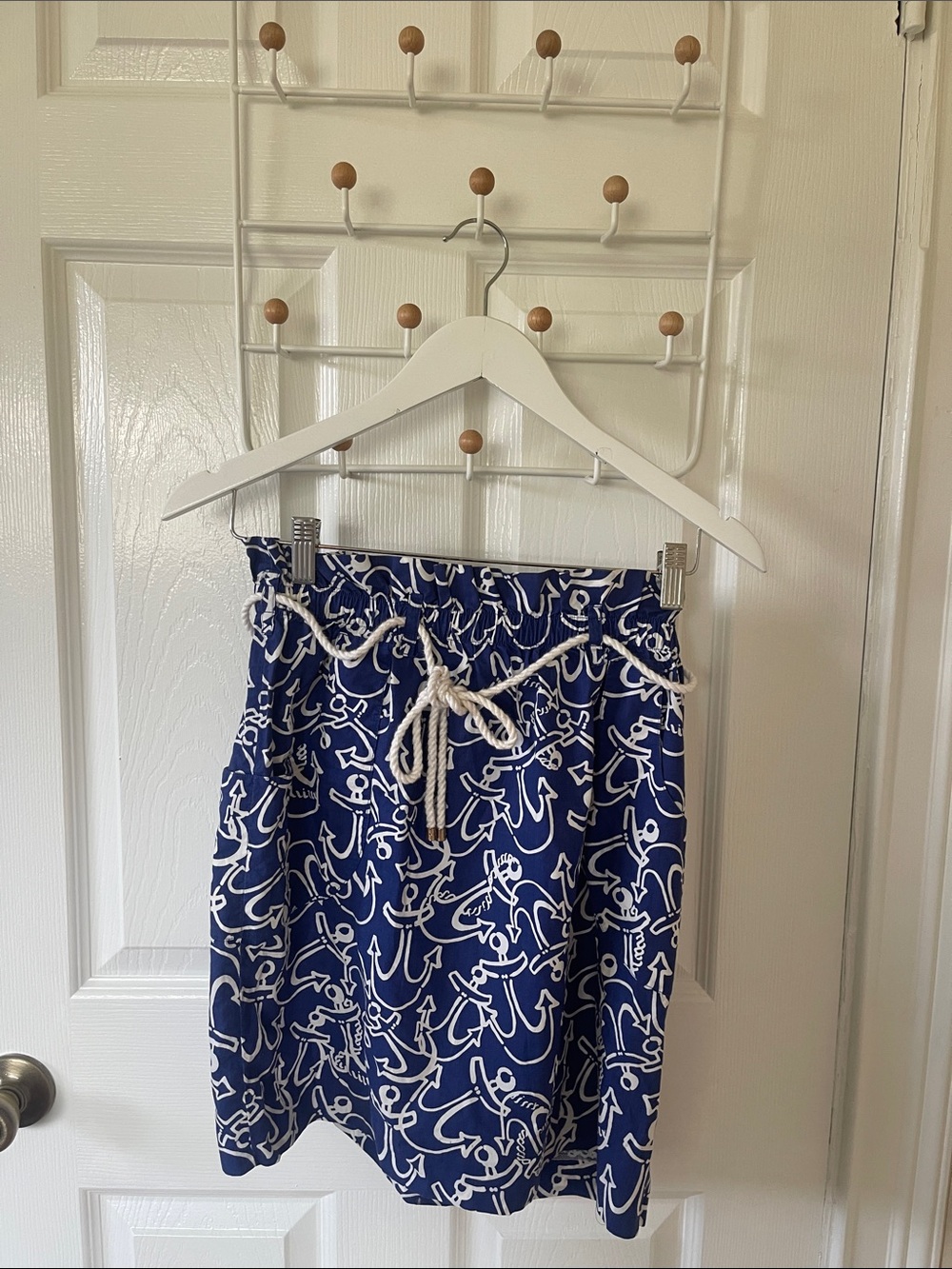 Liliy Pulitzer Navy Anchor Print Drawstring Skirt